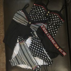 Santorini Matching Tankini Bundle (5 pieces) Sz L